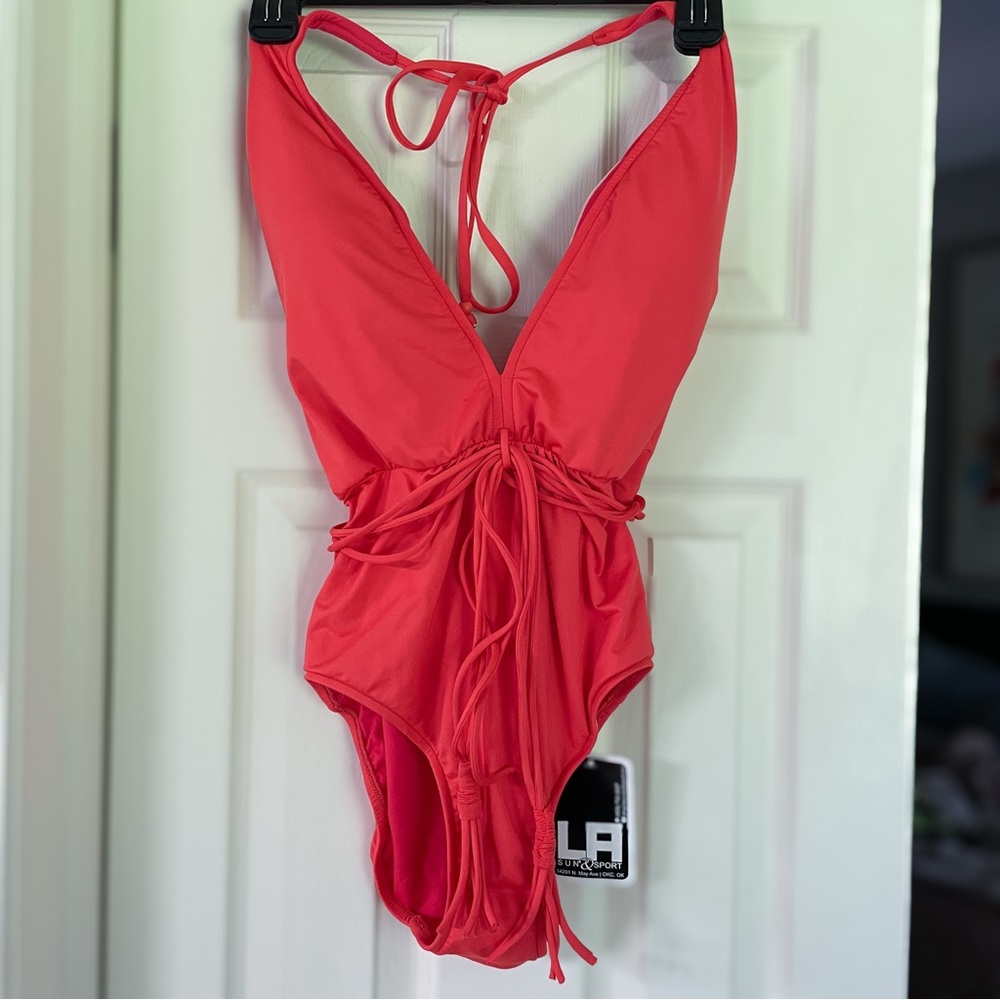 Seafolly One Piece Swimsuit with Plunging V-Neckline